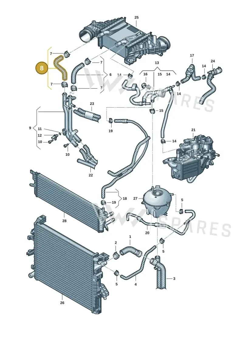 7LA121058 — Volkswagen Transport. multivan (2019-2024) diagram 7ep121205, position 8