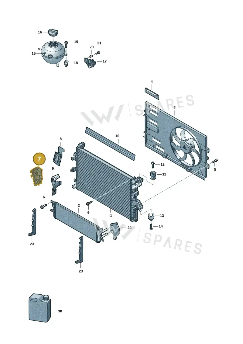 7LA121392B — Volkswagen Caravelle (2019-2024) diagram 7em122150, position 7