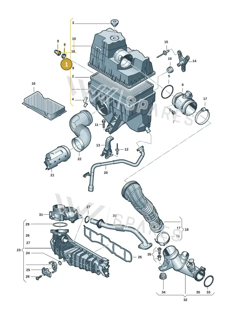 7LA129607A — Volkswagen Transport. multivan (2019-2024) diagram 7ep129020, position 1