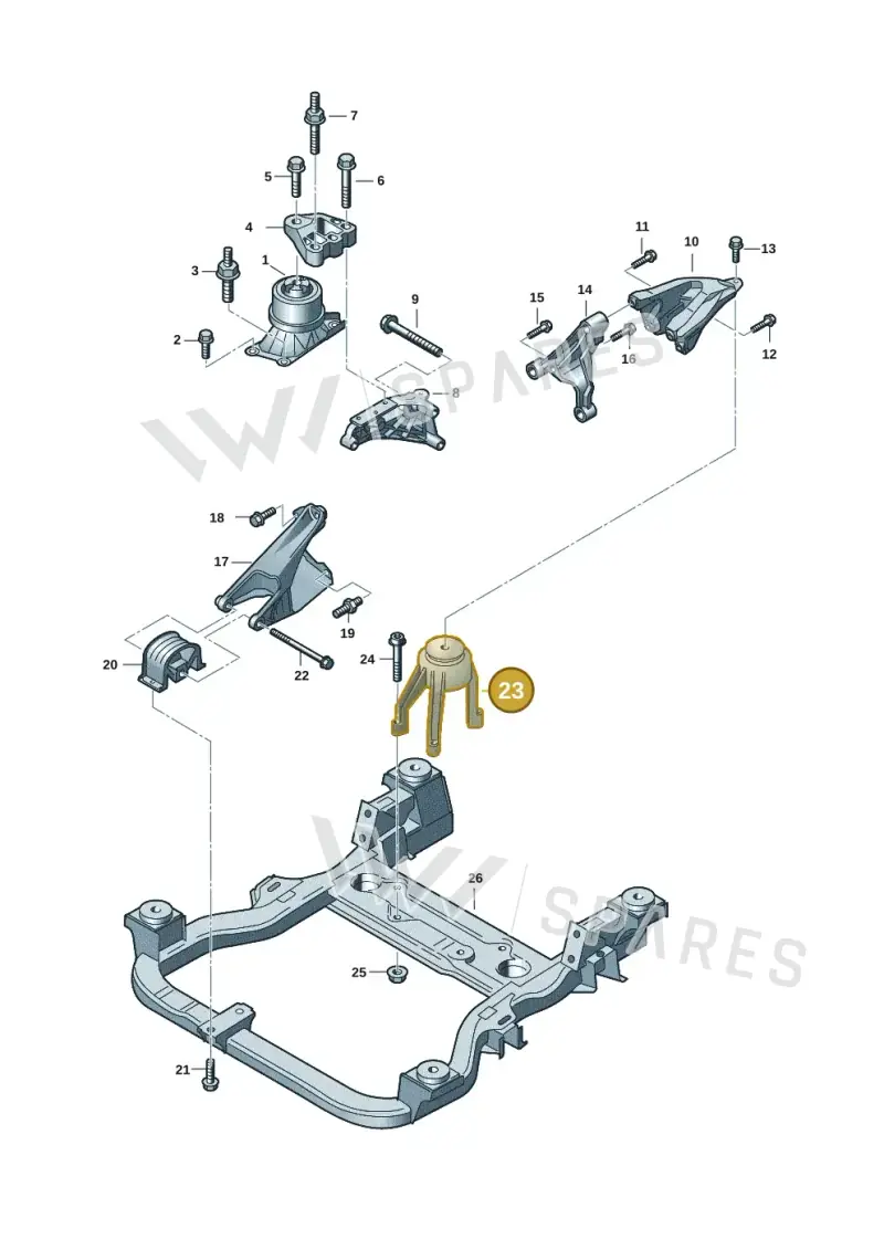 7LA199849D — Volkswagen Transport. multivan (2019-2024) diagram 7ep199000, position 23