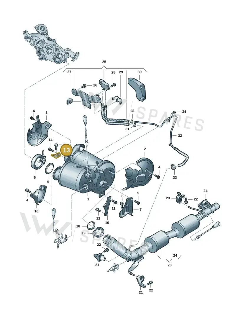 7LA253128Q — Volkswagen Transport. multivan (2019-2024) diagram 7em253075, position 13