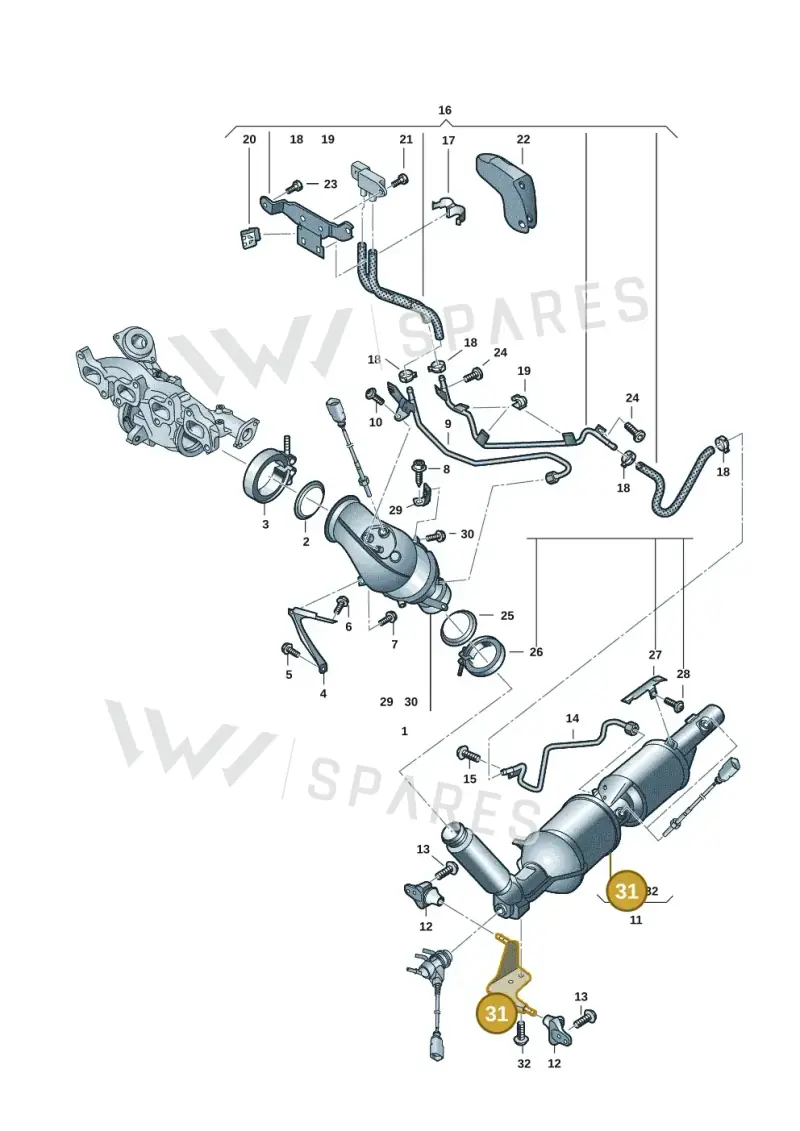 7LA253461B — Volkswagen Transport. multivan (2019-2024) diagram 7em253070, position 31
