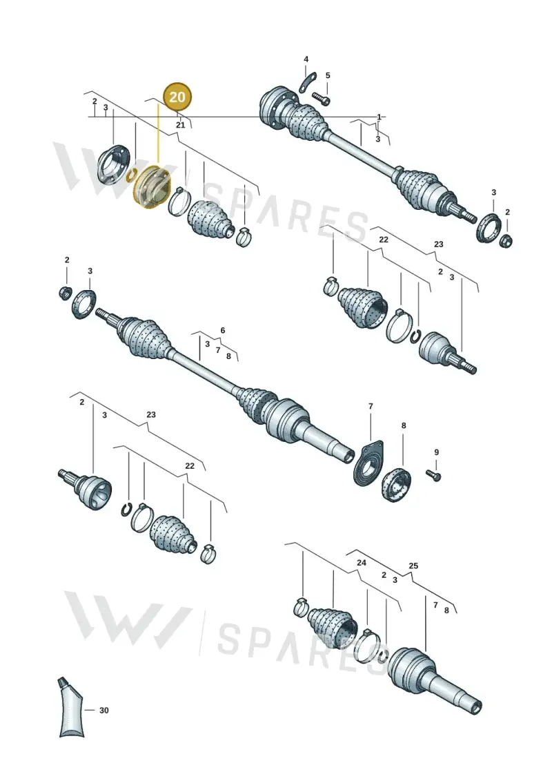 7LA498103 — Volkswagen Transport. multivan (2019-2024) diagram 7em407020, position 20