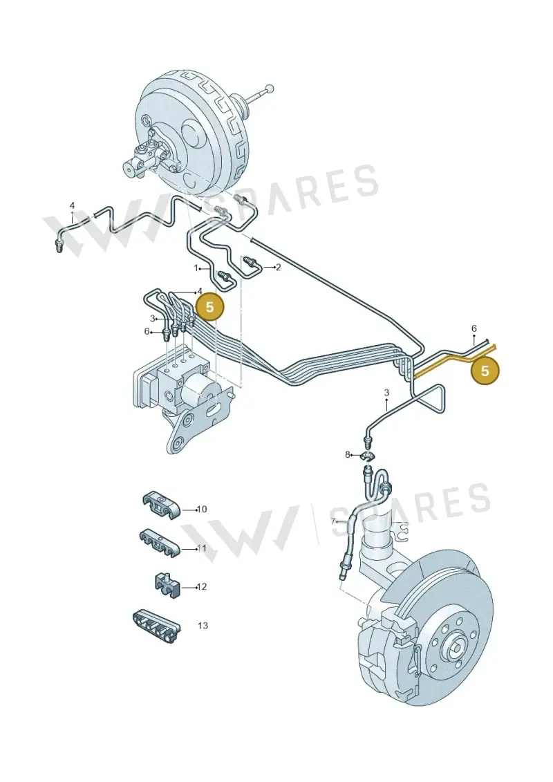 7LA614729B — Volkswagen Transport. multivan (2019-2024) diagram 861611200, position 5