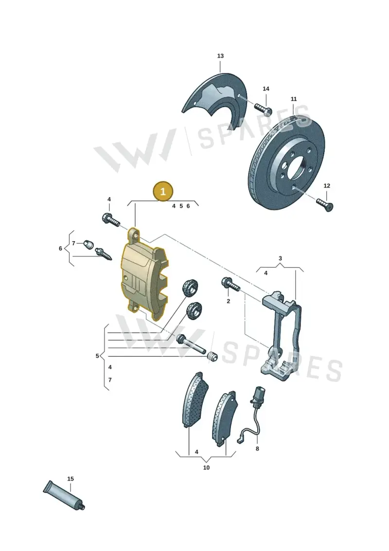 7LA615124A — Volkswagen Transport. multivan (2019-2024) diagram 7fp615000, position 1