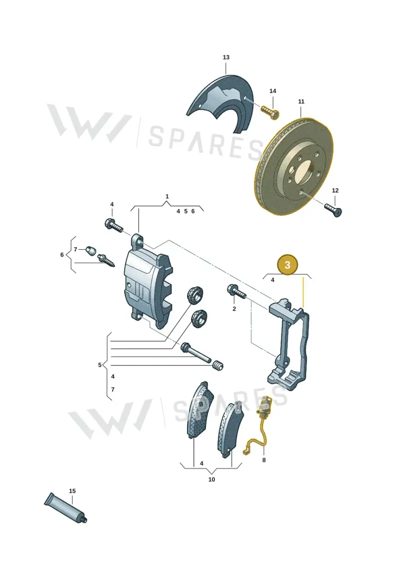 7LA615125A — Volkswagen Transport. multivan (2019-2024) diagram 7fp615000, position 3