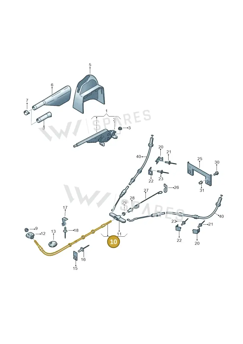 7LA711476C — Volkswagen Transport. multivan (2019-2024) diagram 410711500, position 10