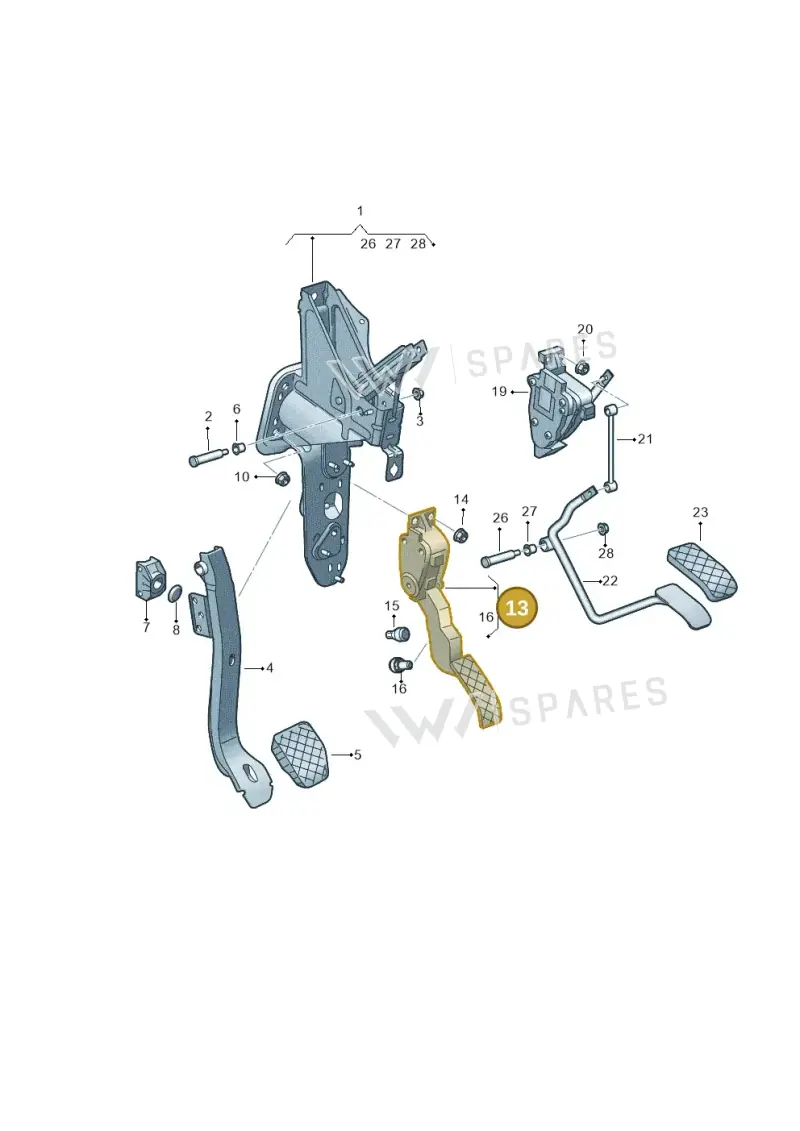 7LA723503 — Volkswagen Transport. multivan (2019-2024) diagram 861721600, position 13