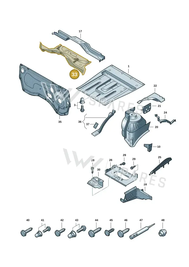 7LA805431 — Volkswagen Transport. multivan (2019-2024) diagram 7em801010, position 33