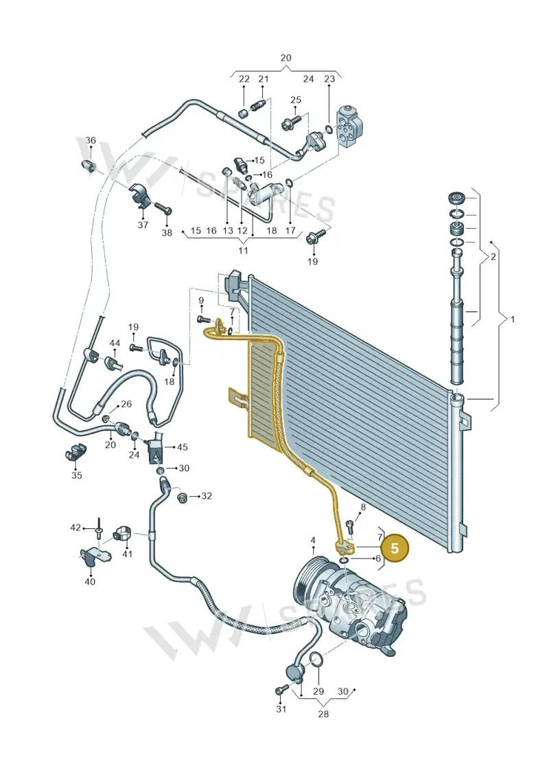 7LA816721A — Volkswagen Transport. multivan (2019-2024) diagram 861260400, position 5