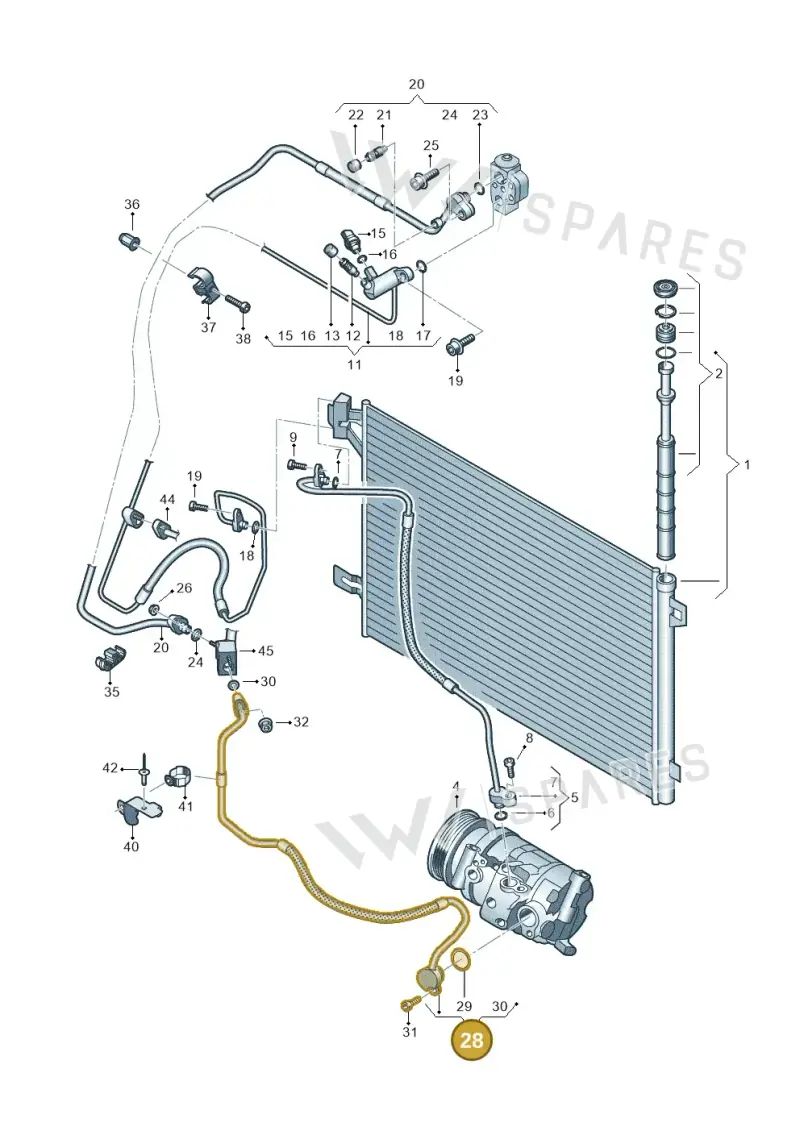 7LA816744A — Volkswagen Transport. multivan (2019-2024) diagram 861260400, position 28