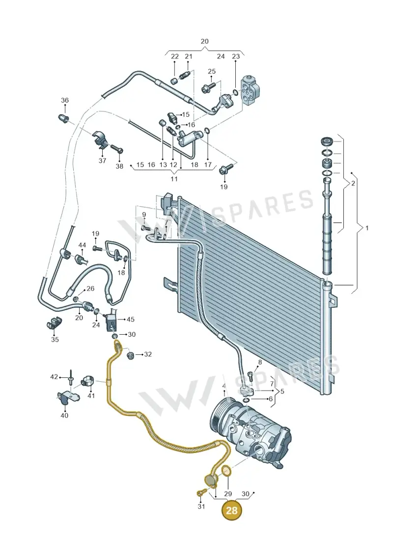7LA816744B — Volkswagen Transport. multivan (2019-2024) diagram 861260400, position 28