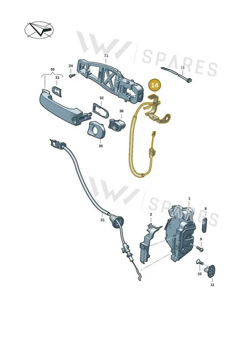 7LA837017J — Volkswagen Transport. multivan (2019-2024) diagram 7ep837000, position 14