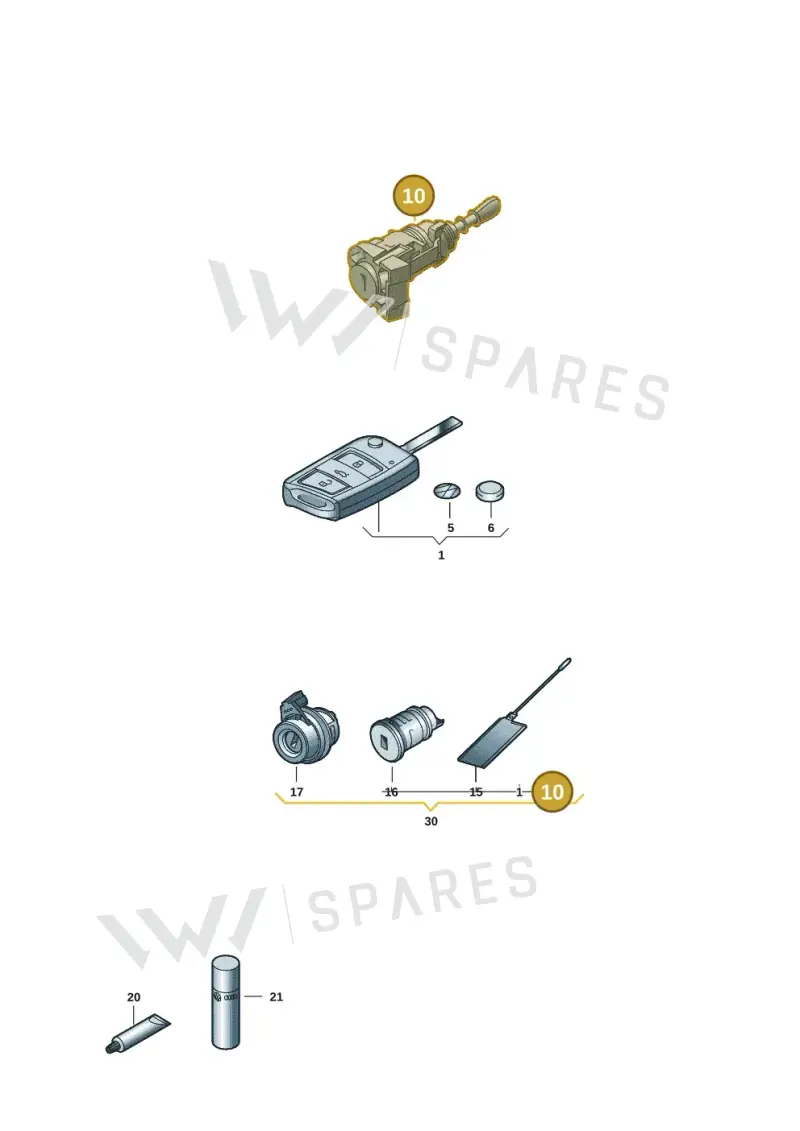 7LA837167AY — Volkswagen Transporter Multivan (2019-2024) diagram 7ep837100, position 10