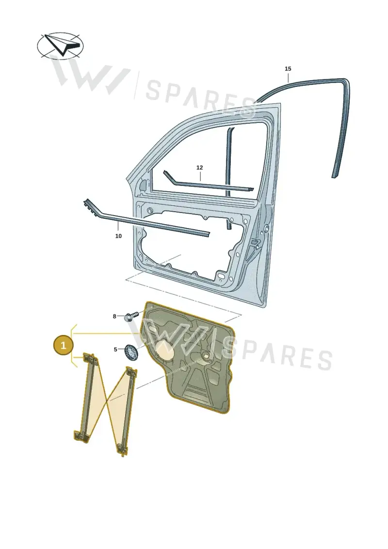 7LA837754A — Volkswagen Caravelle (2019-2024) diagram 7ep837500, position 1
