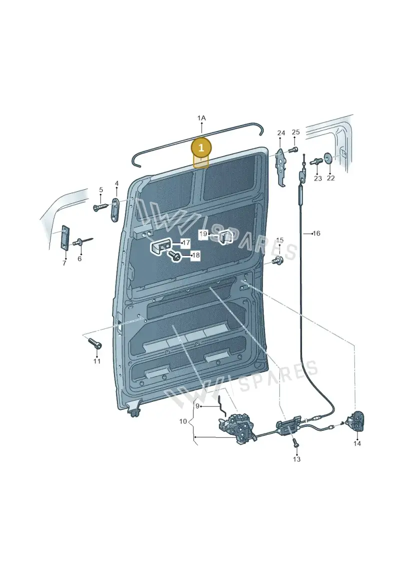 7LA843106G — Volkswagen Transp. caravelle (2011-2015) diagram 410843100, position 1