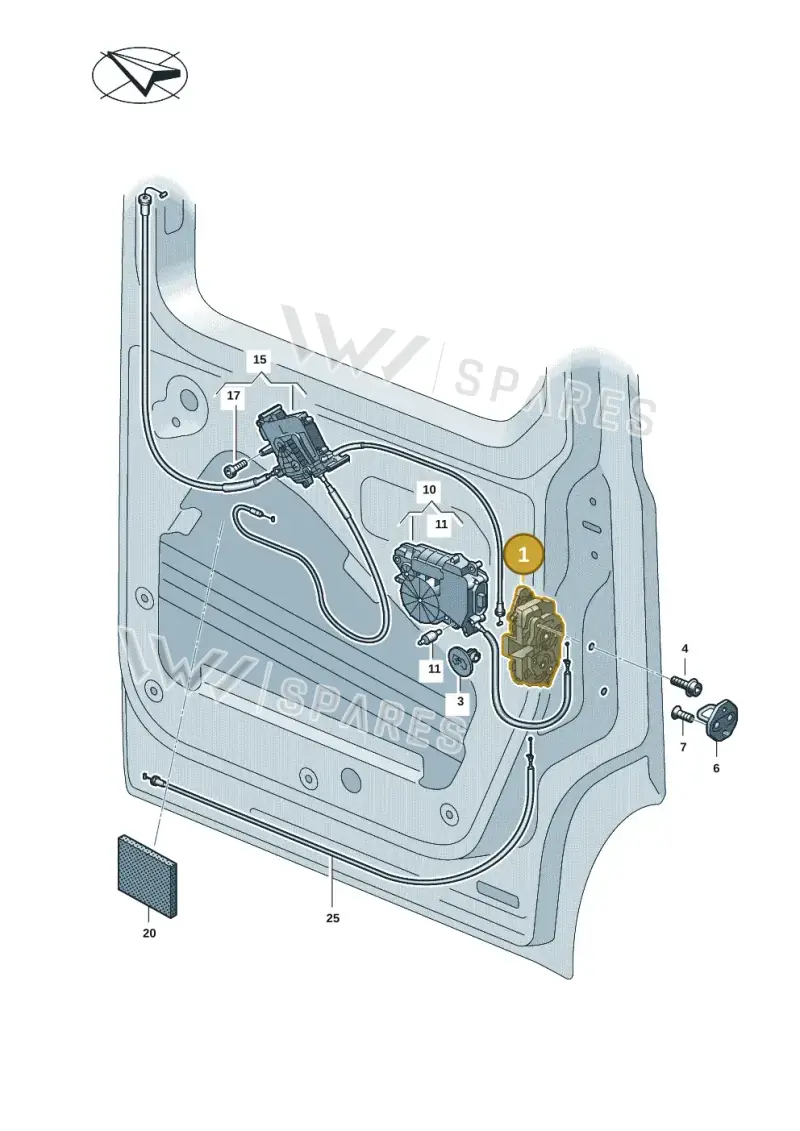 7LA843604AC — Volkswagen ID.Buzz (2022-) diagram 2ka843800, position 1