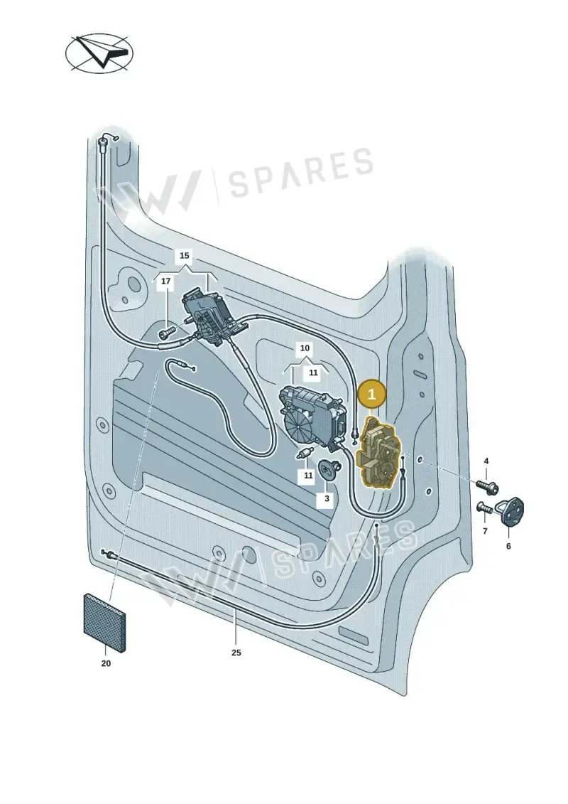 7LA843604AE — Volkswagen ID.Buzz (2022-) diagram 2ka843800, position 1