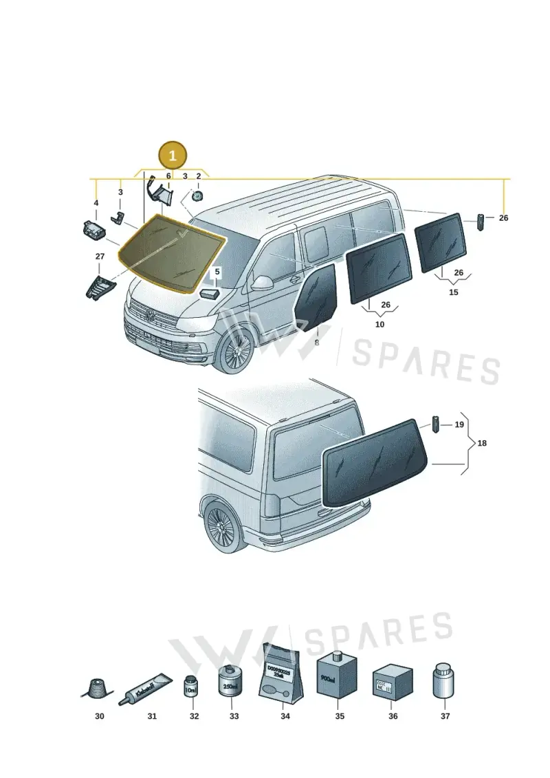 7LA845099CNVB — Volkswagen Transporter Multivan (2019-2024) diagram 7em845000, position 1
