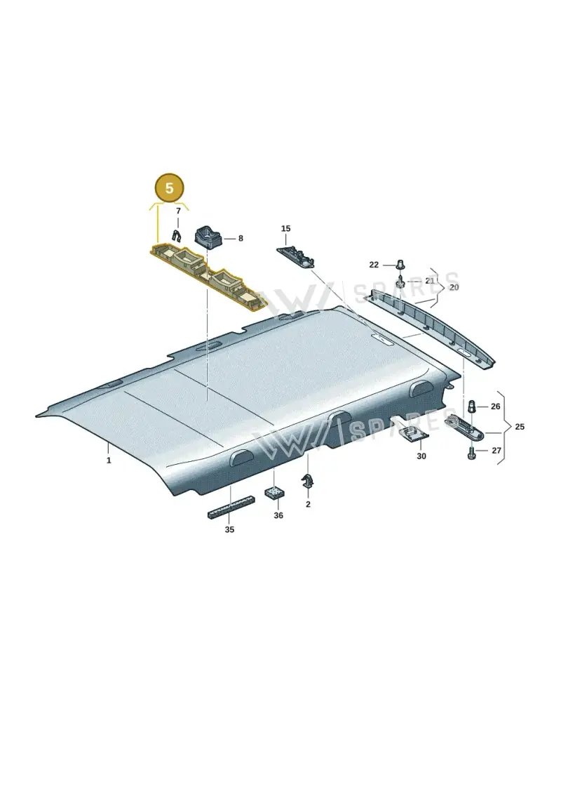 7LA858848BY20 — Volkswagen Transporter Multivan (2019-2024) diagram 7em867060, position 5