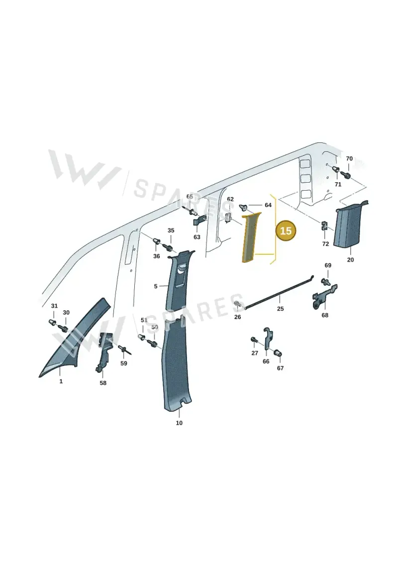 7LA867287C6K8 — Volkswagen Transporter Multivan (2019-2024) diagram 7em867070, position 15