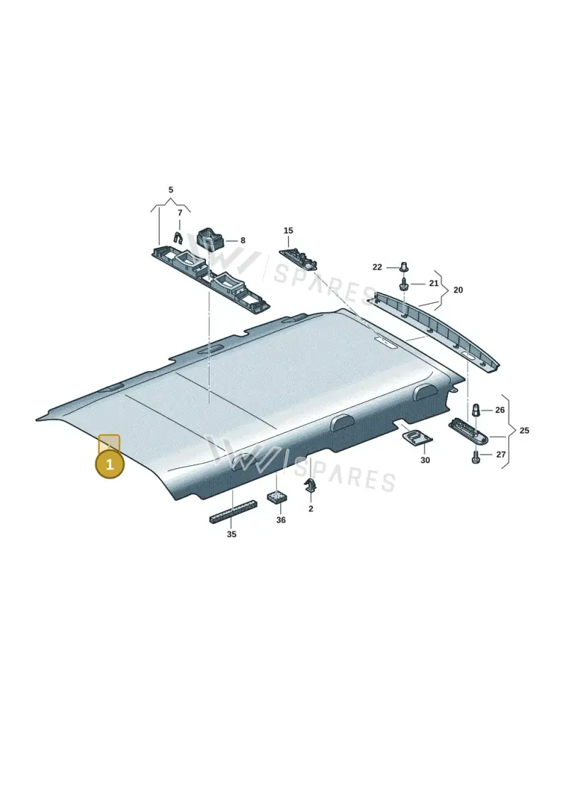 7LA867499AF6K8 — Volkswagen Transporter Multivan (2019-2024) diagram 7em867060, position 1