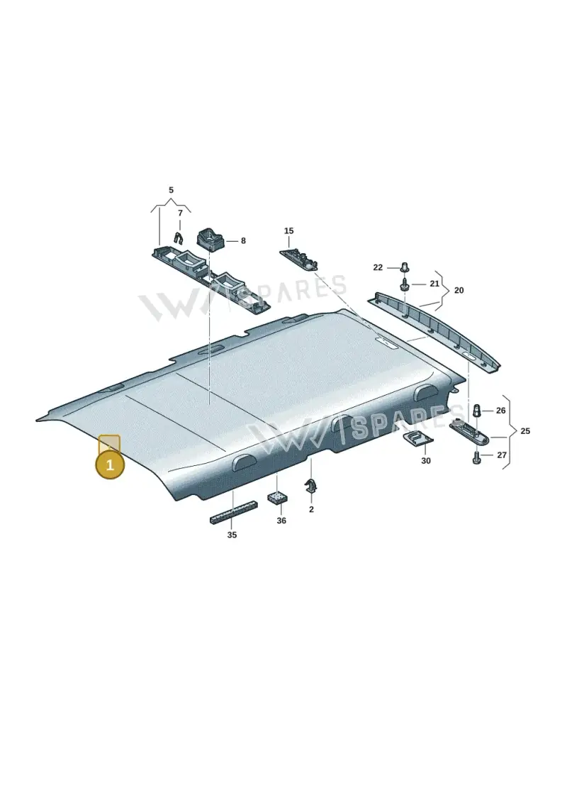 7LA867499AR6K8 — Volkswagen Transporter Multivan (2019-2024) diagram 7em867060, position 1