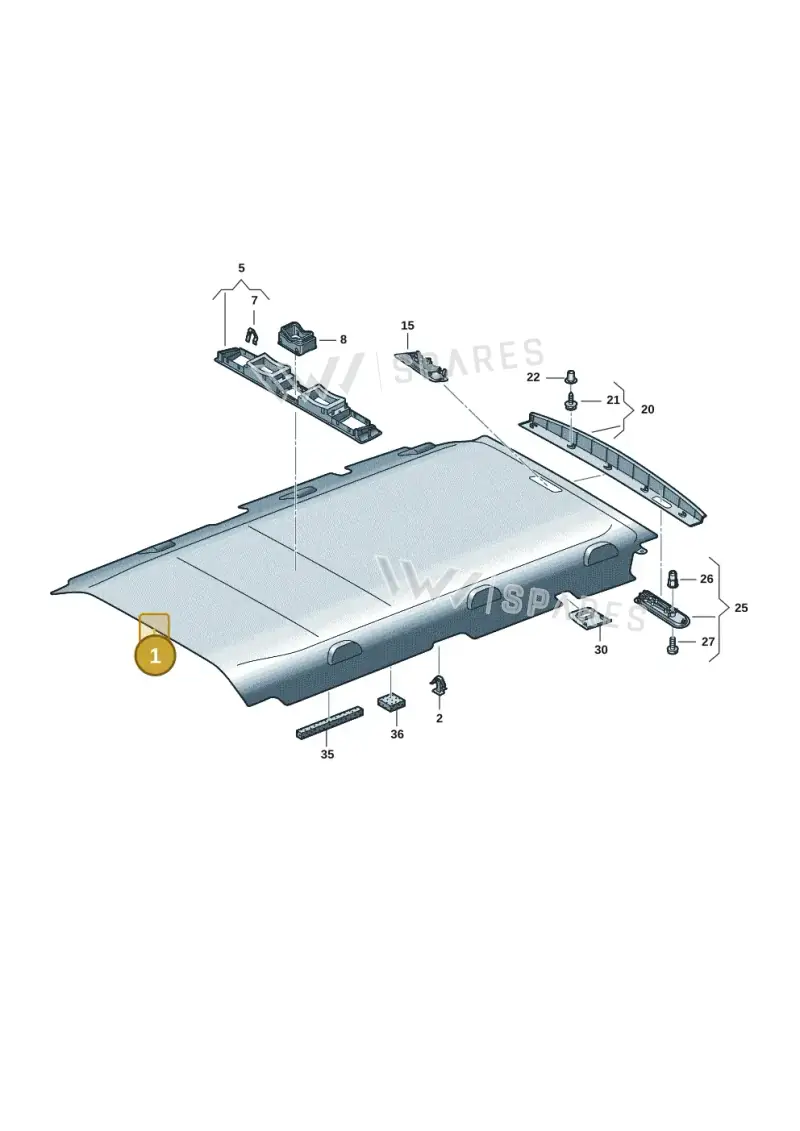 7LA867499AS6K8 — Volkswagen Transporter Multivan (2019-2024) diagram 7em867060, position 1