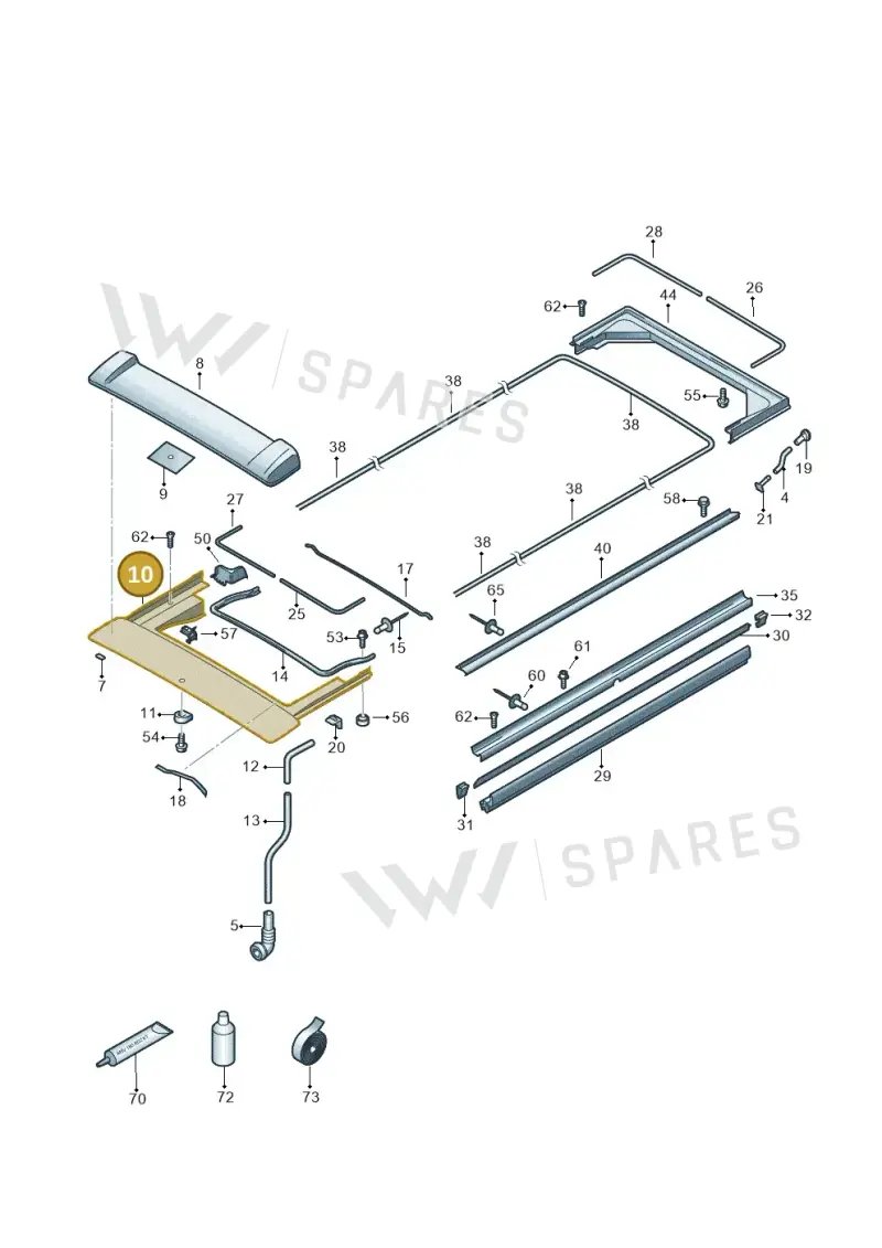 7LA875107AODL — Volkswagen Caravelle (2019-2024) diagram 452875000, position 10