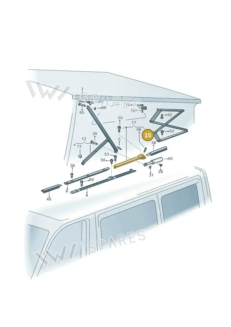 7LA875149A — Volkswagen Caravelle (2019-2024) diagram 452875200, position 15