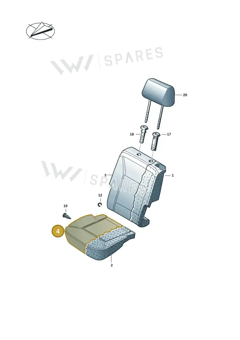 7LA883405CUEQ — Volkswagen Caravelle (2019-2024) diagram 7em883300, position 4