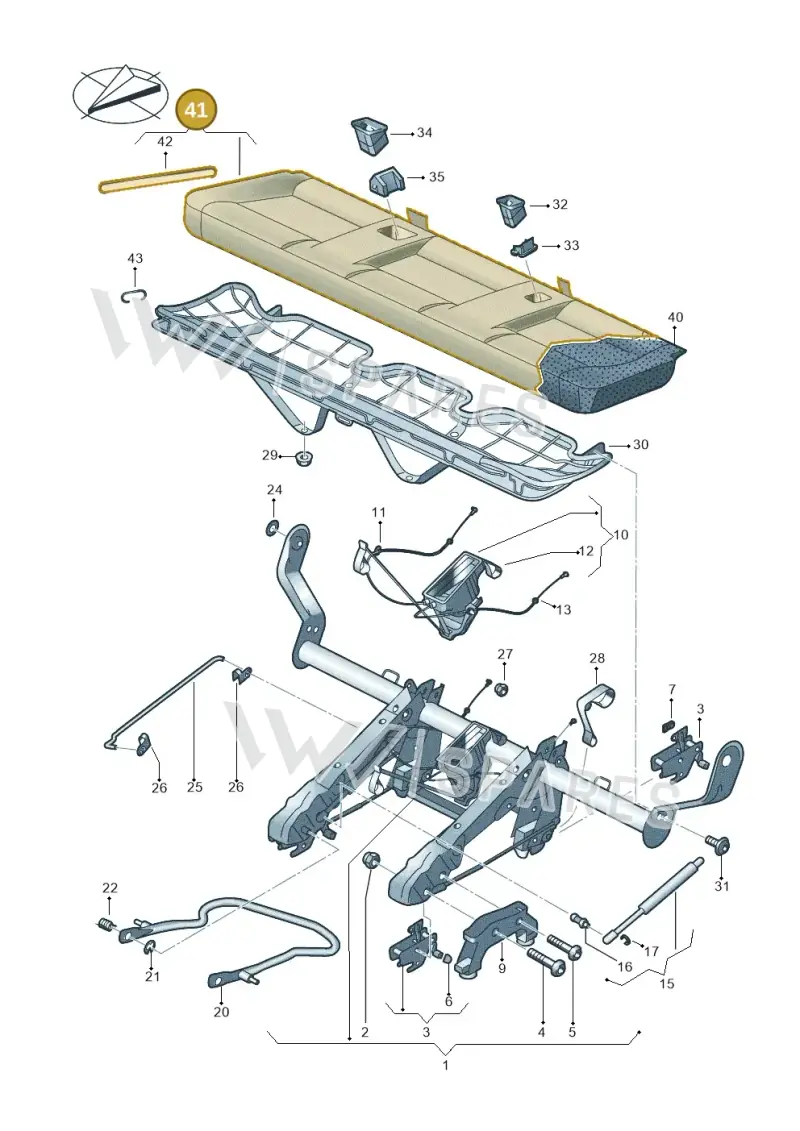 7LA885405DUEQ — Volkswagen Caravelle (2019-2024) diagram 861885000, position 41