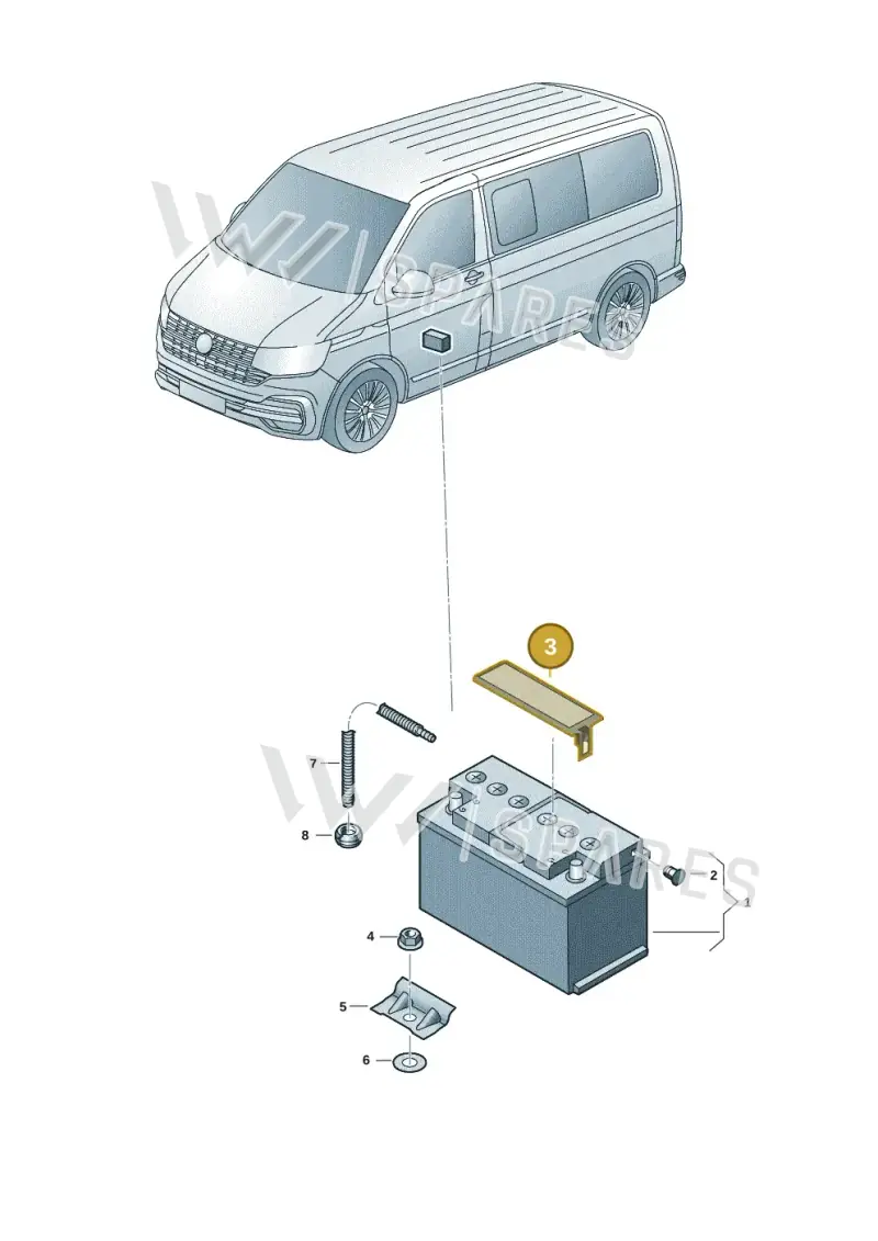 7LA915401 — Volkswagen Transporter Multivan (2019-2024) diagram 7em915010, position 3