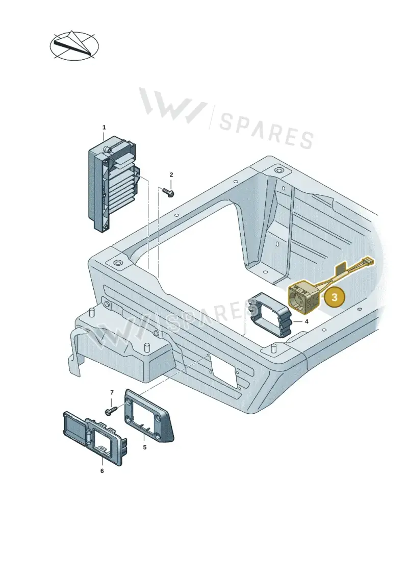 7LA919309B — Volkswagen Transport. multivan (2019-2024) diagram 7ep919025, position 3