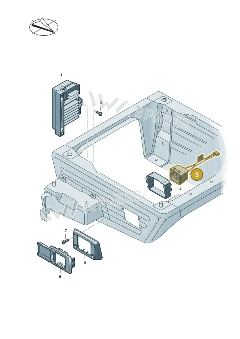7LA919309C — Volkswagen Transport. multivan (2019-2024) diagram 7ep919025, position 3