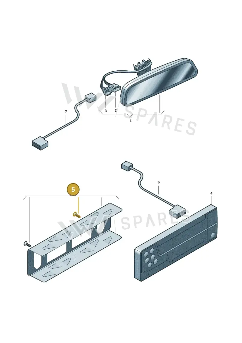 7LA919743 — Volkswagen Transporter Multivan (2019-2024) diagram 7em957010, position 5