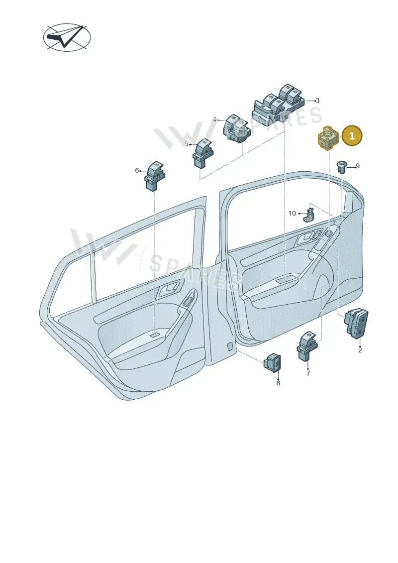 7LA959566BICX — Volkswagen Taigo (2021-2024) diagram 746959060, position 1