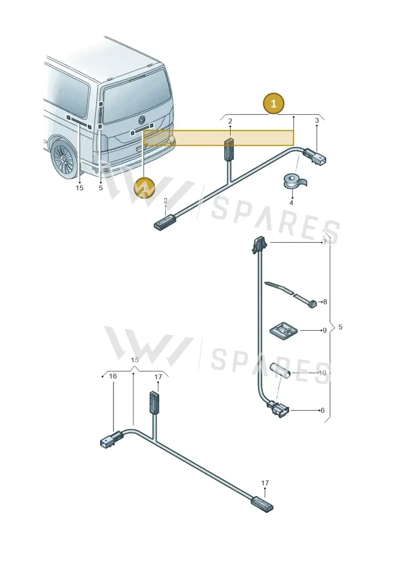 7LA971014 — Volkswagen Caravelle (2019-2024) diagram 7ep972092, position 1
