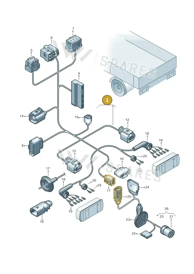 7LA971429BS — Volkswagen Transporter Single Cab (2019-2024) diagram 862972810, position 1