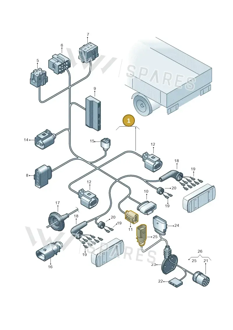 7LA971429DR — Volkswagen Transporter Single Cab (2019-2024) diagram 862972810, position 1