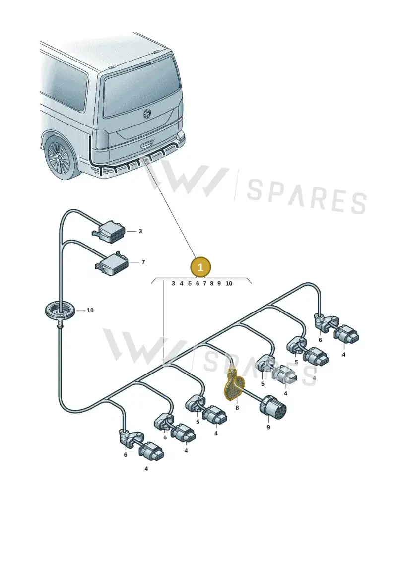 7LA971541C — Volkswagen Transporter Multivan (2019-2024) diagram 7ep972083, position 1