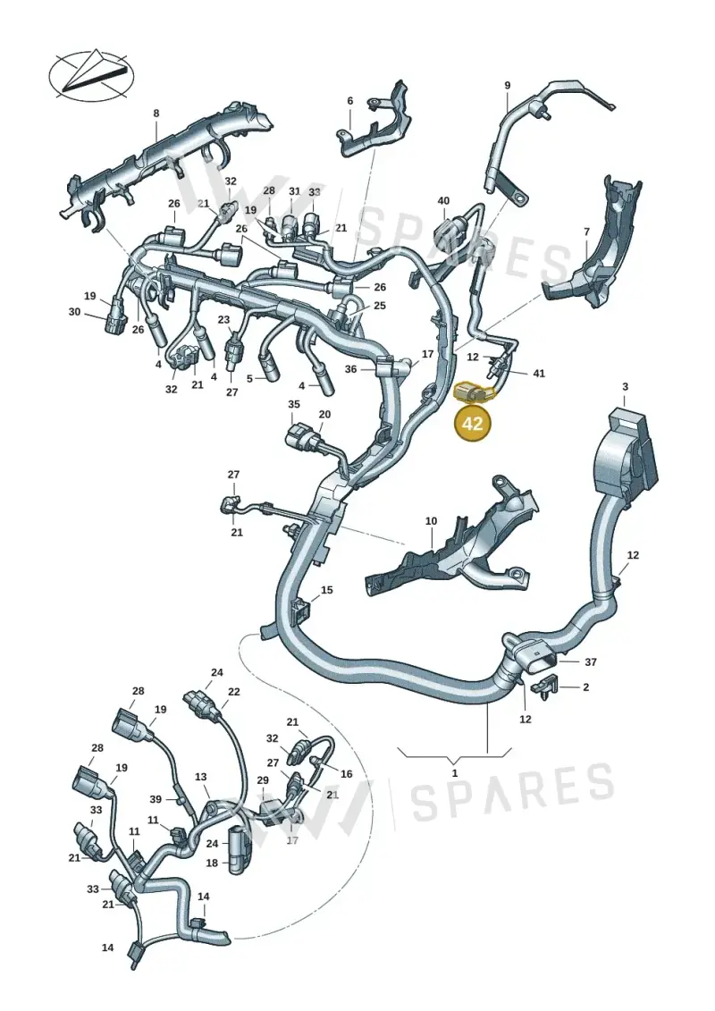 7LA972705 — Volkswagen Multivan (2021-) diagram 7t0971280, position 42