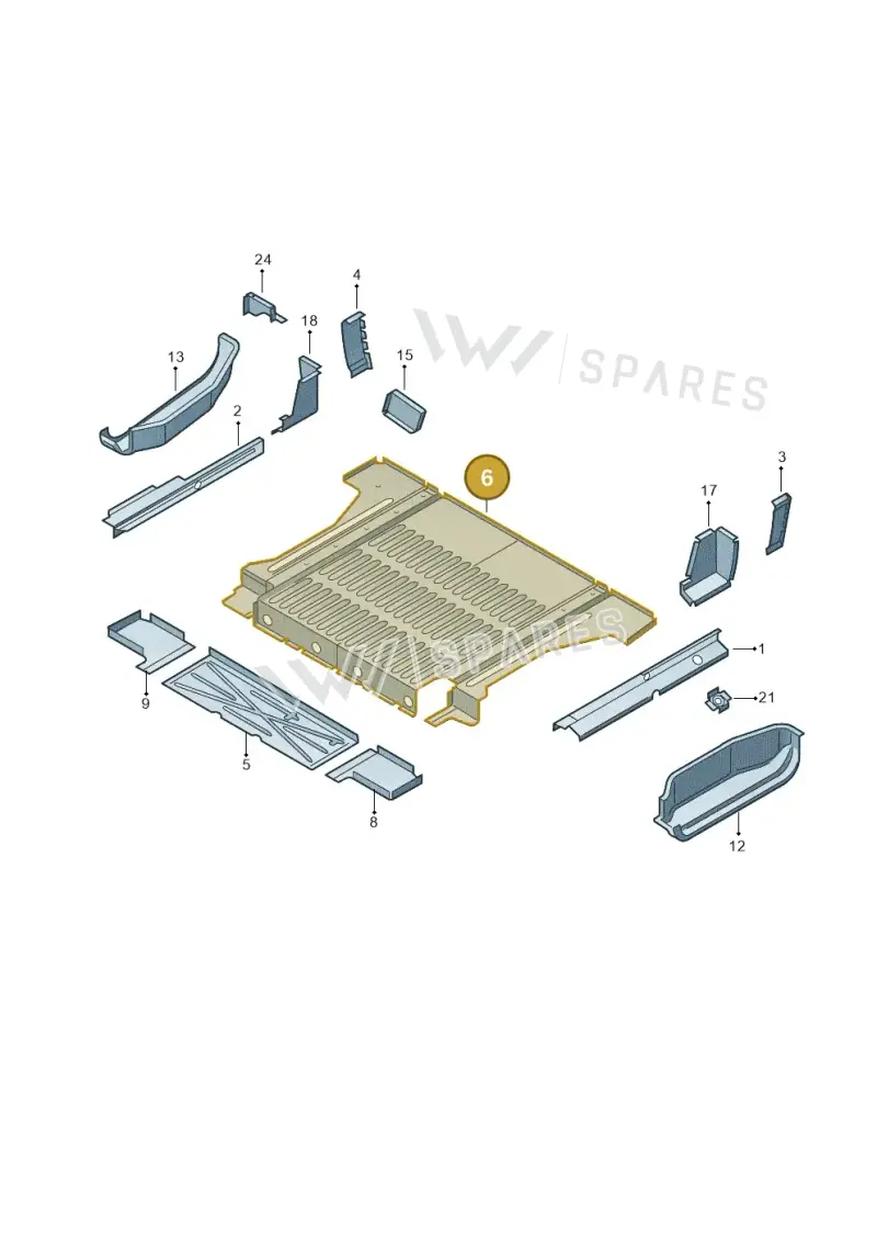 7LB801401 — Volkswagen Single-cab transp. (2019-2024) diagram 411801200, position 6