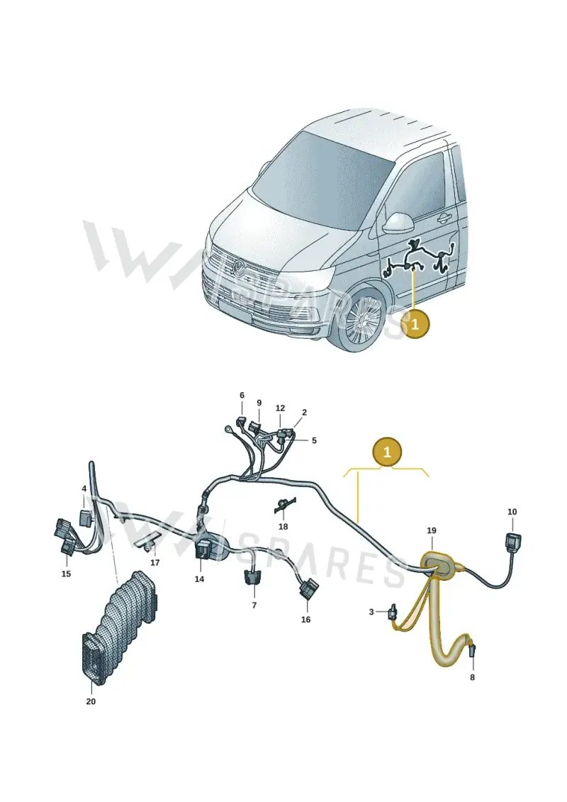7LB971120C — Volkswagen Transporter Single Cab (2019-2024) diagram 7em972030, position 1