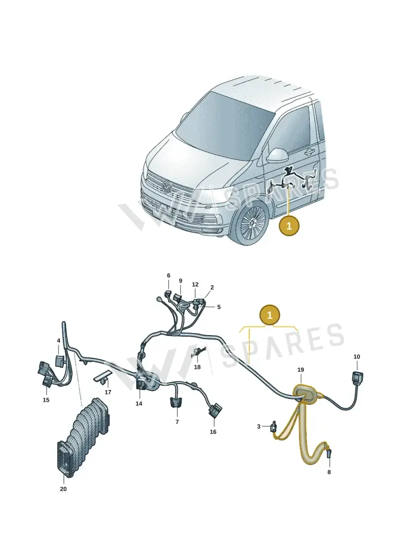 7LB971120D — Volkswagen Transporter Multivan (2019-2024) diagram 7em972030, position 1