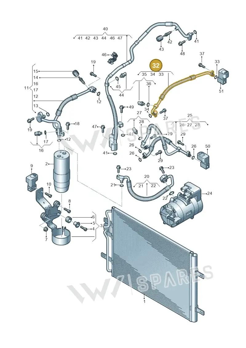 7LE816750B — Volkswagen E-Crafter 35 (2018-2024) diagram 599260400, position 32