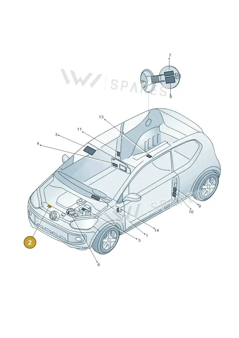 7M0010252D — Volkswagen Up! 1.0 TSI (2013-2017) diagram 559010000, position 2