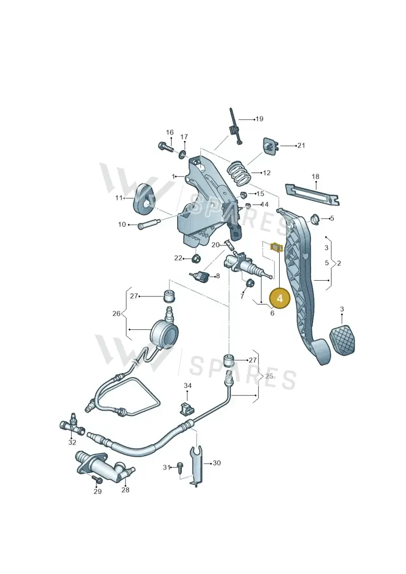 7M0721357 — Volkswagen Caravelle (2015-2019) diagram 861721250, position 4