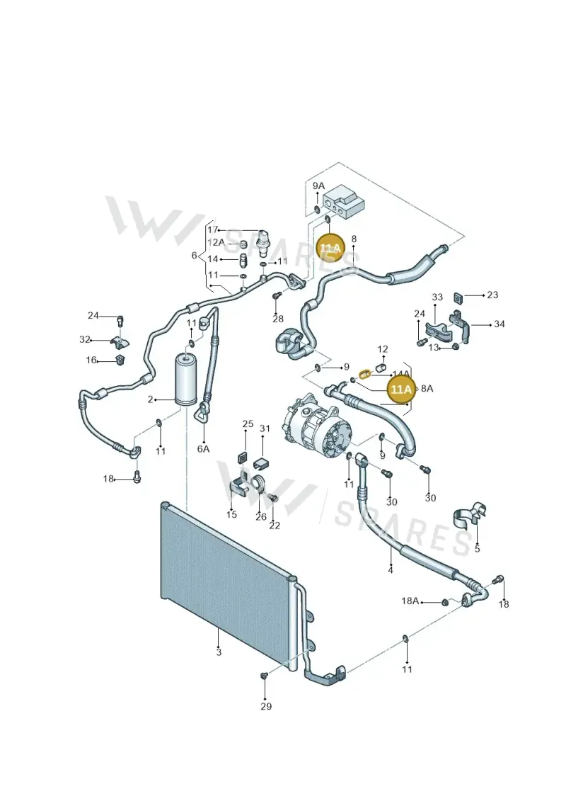 7M0820749B — Volkswagen New Beetle (2001-2005) diagram 206260460, position 11A