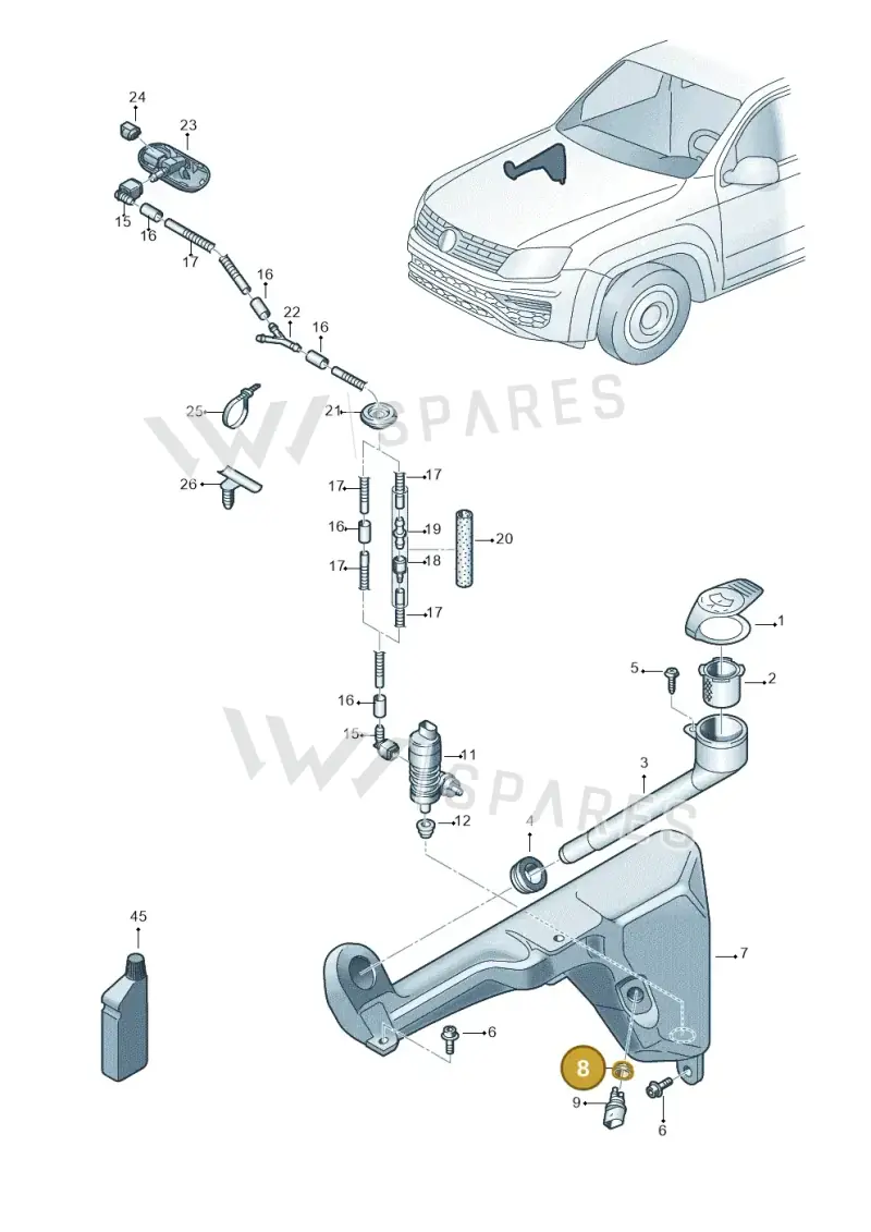 7M0919382 — Volkswagen Amarok twin cab (2022-) diagram 894955100, position 8